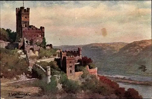 Künstler Ak Heilinger, N.K.G. Serie 1507 12, Burgansicht