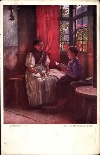 Künstler Ak Hörwarter, Jos. E., Leseprobe, BKWI