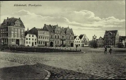 Ak Glückstadt an der Elbe, Marktplatz