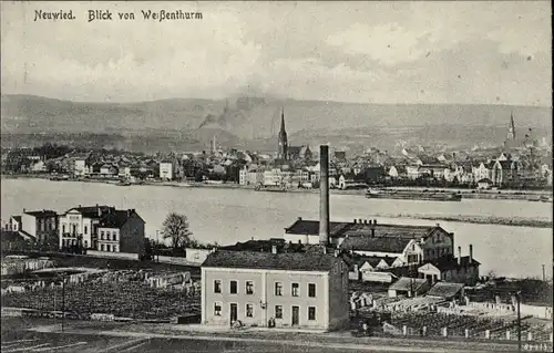 Ak Neuwied am Rhein, Blick von Weißenturm