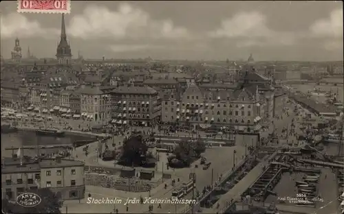 Ak Stockholm Schweden, fran Katarinahissen