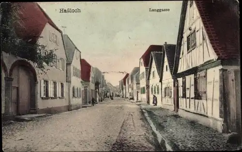 Ak Haßloch Hassloch in der Pfalz, Langgasse