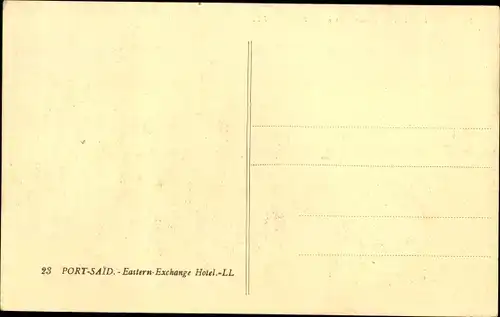 Ak Port Said Ägypten, Eastern Exchange Hotel