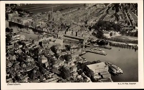 Ak Zaandam Zaanstad Nordholland, Fliegeraufnahme