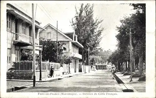 Ak Fort de France Martinique, Bureaux du Cable Francais