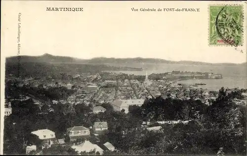 Ak Fort de France Martinique, Vue Generale
