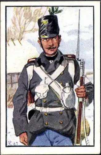 Sammelbild Deutsche Uniformen 1864-1914 Serie 39 Österreich Ungarn 1864 Nr. 230 Inf. Regt. 14 Soldat