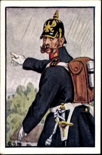 Sammelbild Deutsche Uniformen 1864-1914 Preuß. Infanterie Nr. 36, 4. Mgdb. Inf. Regt. 67, Feldwebel