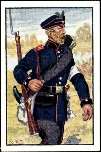 Sammelbild Deutsche Uniformen 1864-1914 Serie 14 Nr. 82 Niederschl. Pionier-Batl. Nr. 5 Pionier 1864