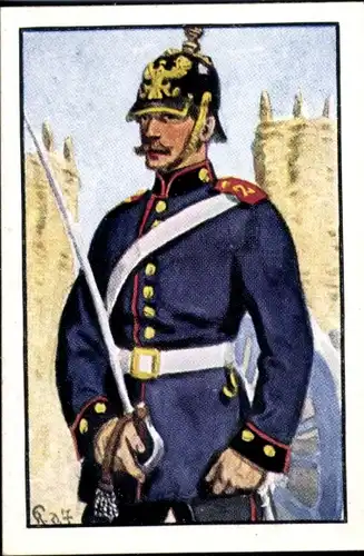 Sammelbild Deutsche Uniformen 1864-1914 Serie 14 Nr. 81 Pomm. Feldart.-Regt. 2 Obergefreiter 1866