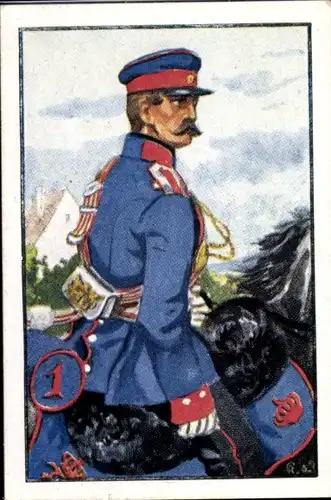 Sammelbild Deutsche Uniformen 1864-1914 Serie 30 Baden Nr. 179 1. Leib-Dragoner-Regt., Offizier 1866