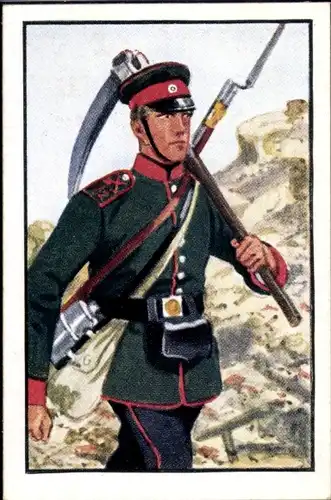 Sammelbild Deutsche Uniformen 1864-1914 Serie 25 Sachsen Nr. 147, Pionier-Batl. Nr. 12, Pionier 1870