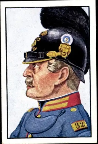 Sammelbild Deutsche Uniformen 1864-1914 Serie 21 Bayern Nr. 126, Landwehr-Batl. Nr. 32, Offizier