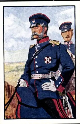 Sammelbild Deutsche Uniformen 1864-1914 Serie 31 Hessen-Darmstadt Nr. 181, General 1870