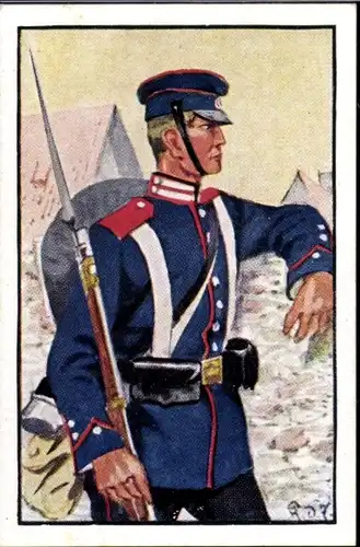 Sammelbild Deutsche Uniformen 1864-1914 Serie 31 Hessen-Darmstadt, Nr. 182, 1. Inf.-Regt., Gemeiner