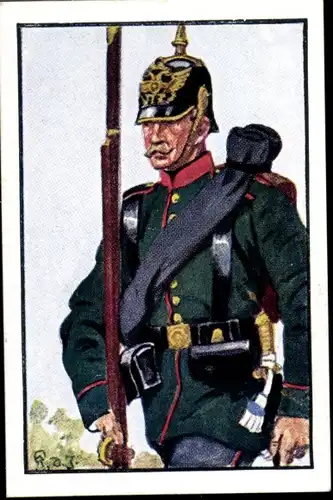 Sammelbild Deutsche Uniformen 1864-1914 Serie 35 Nr. 209 Fürstl. Schwarzb. Rudolst. Füsilier -Batl.