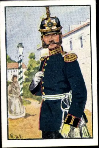 Sammelbild Deutsche Uniformen 1864-1914 Serie 35 Nr. 208, Herzogl. Sachsen-Altenbg. Füsilier-Regt.