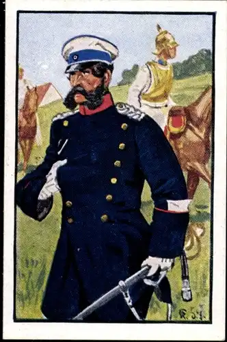 Sammelbild Deutsche Uniformen 1864-1914 Serie 10 Nr. 59 Brdbg. Kür.-Regt. 6 Kaiser Nikolaus I, Major