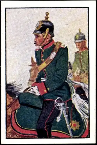 Sammelbild Deutsche Uniformen 1864-1914 Serie 25  Nr. 145 Sachsen, Feldart.-Regt. Nr. 12, Hauptmann
