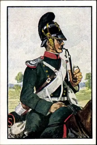 Sammelbild Deutsche Uniformen 1864-1914 Serie 20  Nr. 117 Bayern, 5. Chevauleg.-Regt., Chevauleger