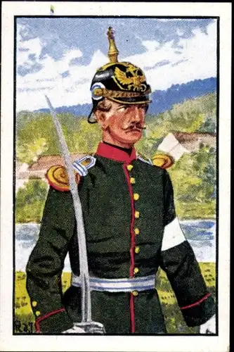 Sammelbild Deutsche Uniformen 1864-1914 Serie 35 Nr. 210 Fürstl. Schwarzb.-Sondersh. Füsilier-Batl.