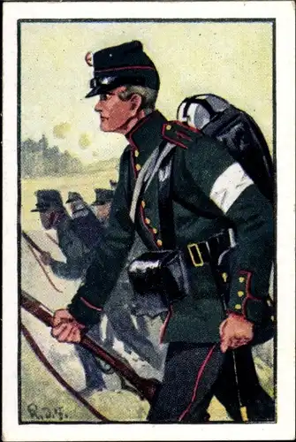 Sammelbild Deutsche Uniformen 1864-1914 Serie 37 Nr. 219 Hanseat. Truppe Bremen, Füsilier-Batl. 1866