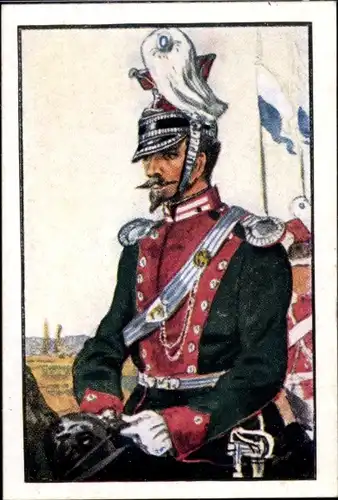 Sammelbild Deutsche Uniformen 1864-1914 Serie 20 Nr. 119 Bayern, 1. Ulanen-Regt., Offizier 1866