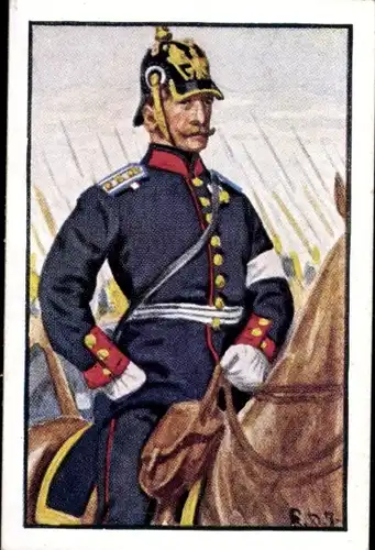 Sammelbild Deutsche Uniformen 1864-1914 Serie 8 Nr. 47 Preußen, Rhein. Inf.-Regt. Nr. 30, Hauptmann