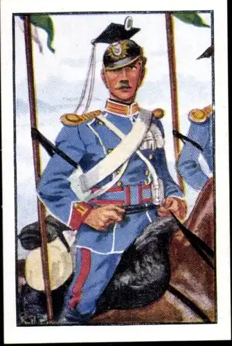 Sammelbild Deutsche Uniformen 1864-1914 Serie 24 Nr. 144, Sachsen, 2. Ulanen-Regt., Ulan, 1870