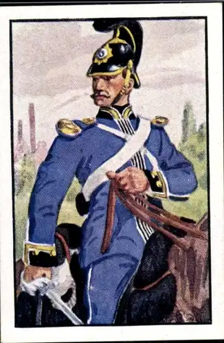 Sammelbild Deutsche Uniformen 1864-1914 Serie 24 Nr. 142 Sachsen 3. Reiter-Regt., Unteroffizier 1870