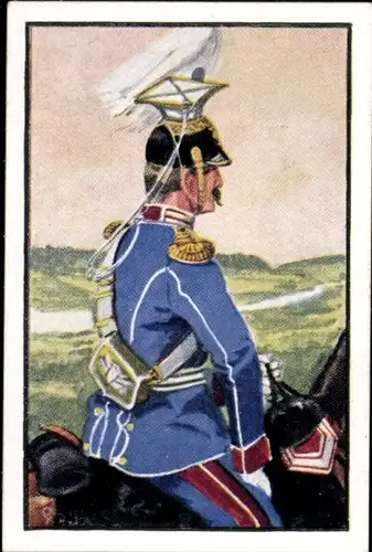 Sammelbild Deutsche Uniformen 1864-1914 Serie 24 Nr. 143 Sachsen, 1. Ulanen-Regt., Offizier 1870