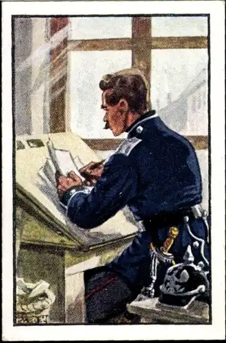 Sammelbild Deutsche Uniformen 1864-1914 Serie 16  Nr. 93, Zahlmeister-Aspirant 1866