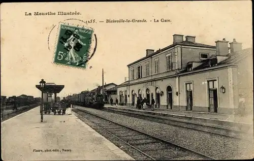 Ak Blainville la Grande Meurthe et Moselle, La Gare, Bahnhof, Gleisseite