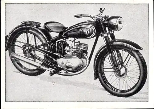 Sammelbild Das Kraftfahrzeug, Serie H Gruppe 1, DKW RT 125, Motorrad