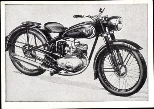 Sammelbild Das Kraftfahrzeug, Serie H Gruppe 1, DKW RT 125, Motorrad