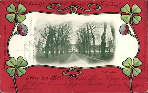 Passepartout Ak Melle in Niedersachsen, Gut Bruche, Kleeblätter