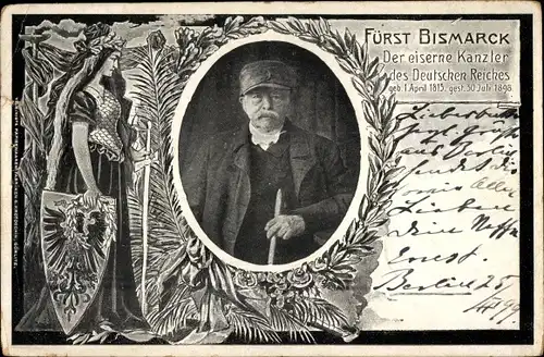 Passepartout Ak Fürst Otto von Bismarck, Portrait