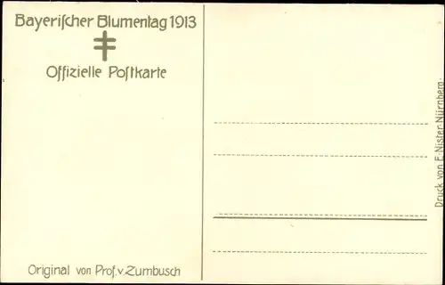 Künstler Ak Zumbusch, Ludwig von, Bayerischer Blumentag 1913, Junge mit Mohnblüte