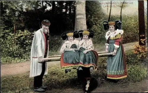 Ak Schaumburg Lippische Landestrachten