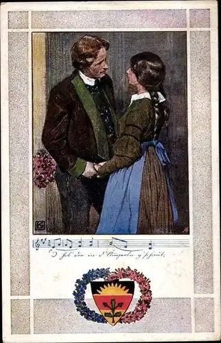 Lied Ak Deutscher Schulverein Nr. 374, I hab dir in d'Äugelein g'schaut