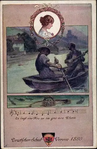 Lied Ak Es liegt eine Krone im grünen Rhein, Deutscher Schulverein Nr. 91