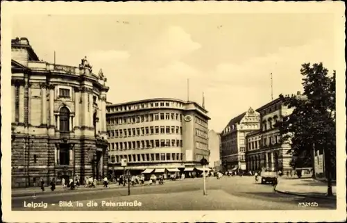 Ak Leipzig in Sachsen, Blick in die Petersstraße