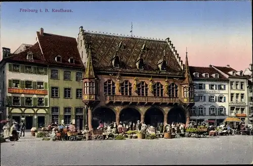 Ak Freiburg im Breisgau, Kaufhaus, Markt