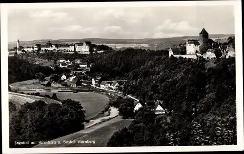 Ak Hornberg Kirchberg an der Jagst, Jagsttal mit Schloss Hornberg