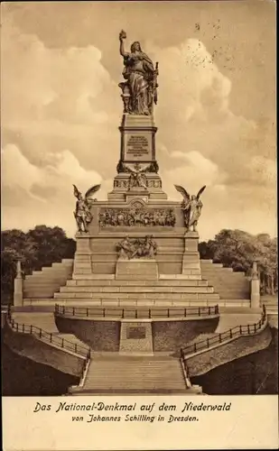 Ak Rüdesheim am Rhein, Niederwald Nationaldenkmal