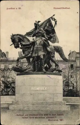 Ak Frankfurt am Main, Bismarck-Denkmal