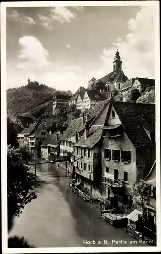 Ak Horb am Neckar, Partie am Kanal