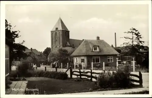 Ak Markelo Overijssel, Bergweg, Kerk