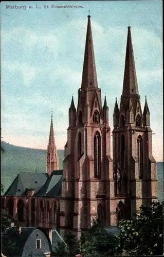 Ak Marburg an der Lahn, St. Elisabethkirche