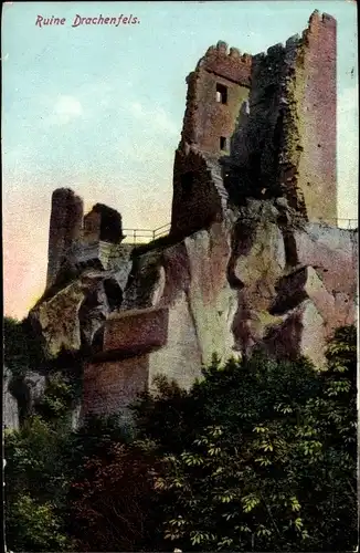 Ak Königswinter am Rhein, Drachenfels, Ruine